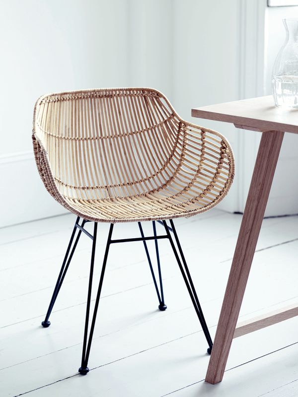 flat rattan chair