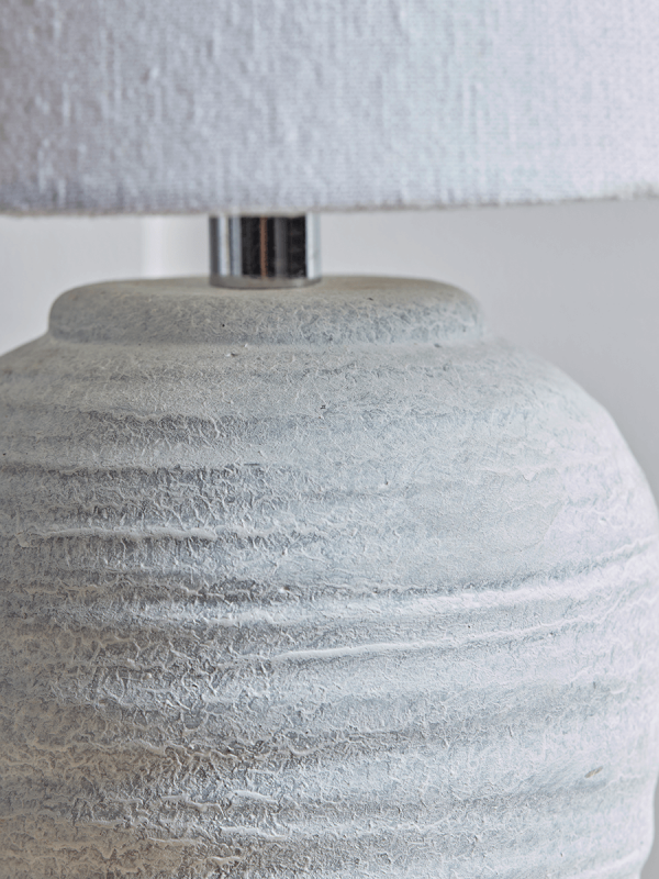 whitewashed concrete effect table lamp